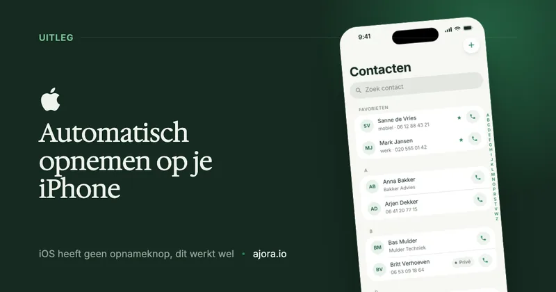 Telefoongesprek opnemen op je iPhone: wat werkt in Nederland